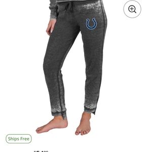 Gray Sweatpants with Blue Horseshoe Logo
